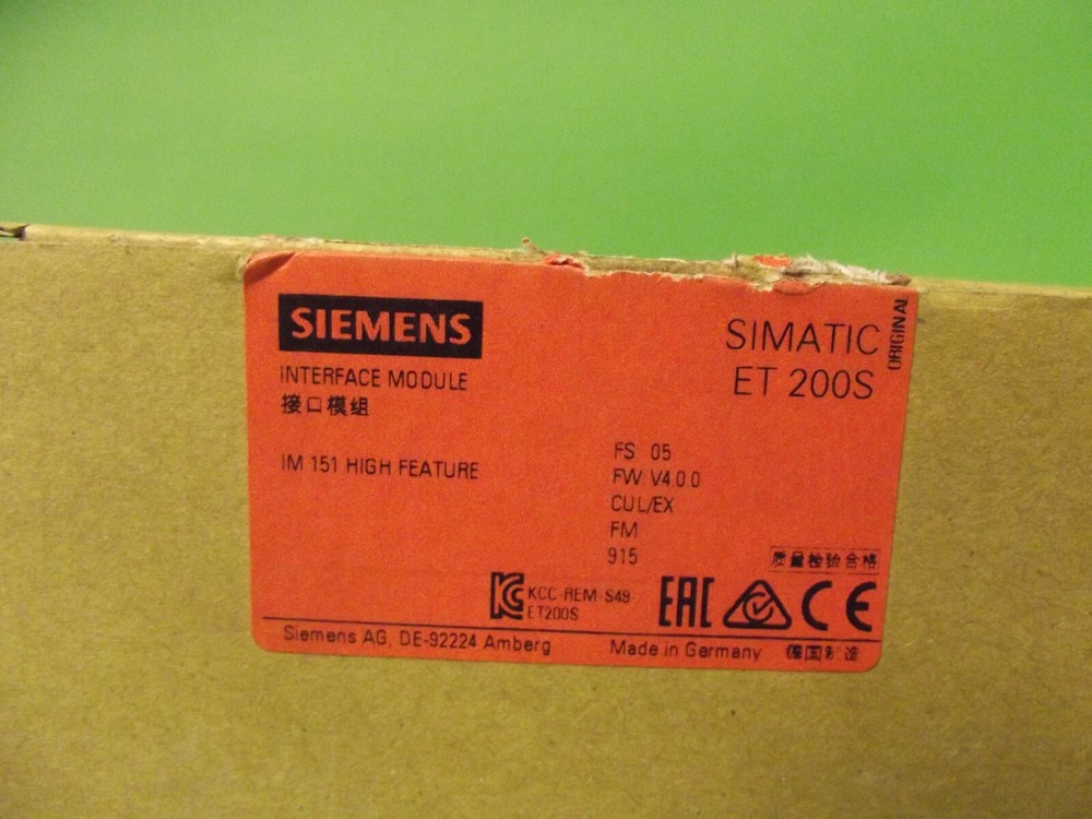 SIEMENS SIMATIC ET 200S 6ES7 151-1BA02-0AB0 Interface Module