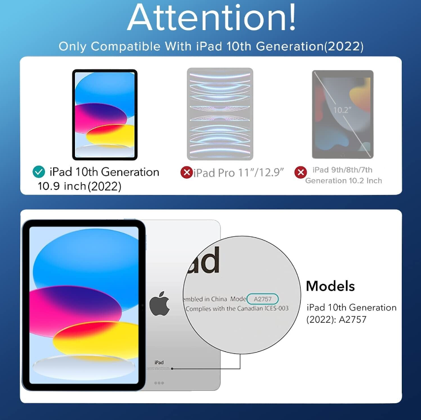 [2 Pack] Glass Screen Protector for iPad 10th Generation (10.9 inch 2022 models)