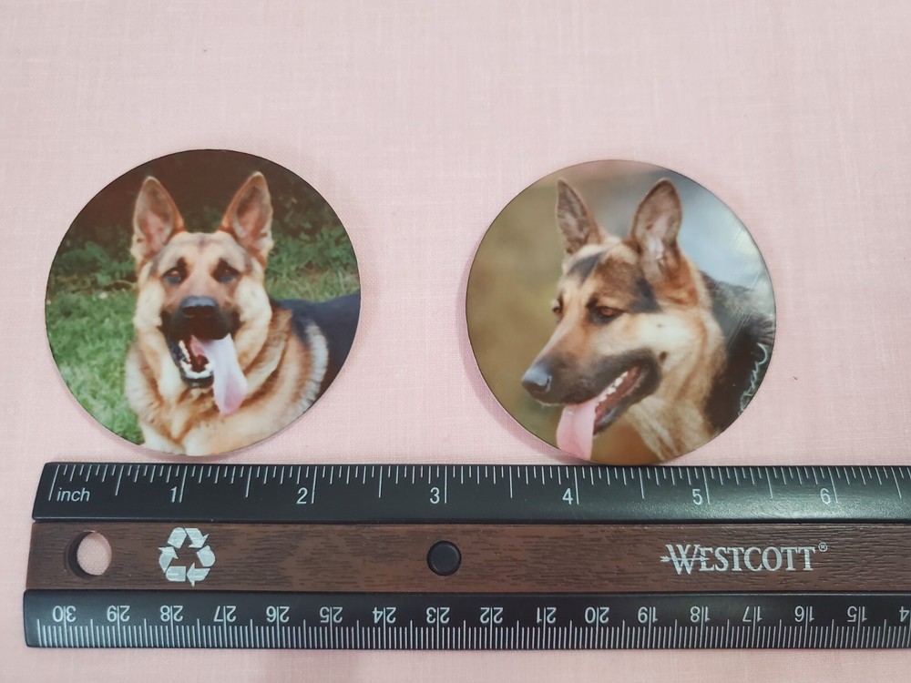 2 GERMAN SHEPHERD MAGNETS