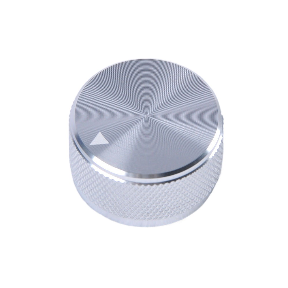 2pcs Potentiometer Volume Control Knobs Aluminum Silver 30x17mm Guitar Amp
