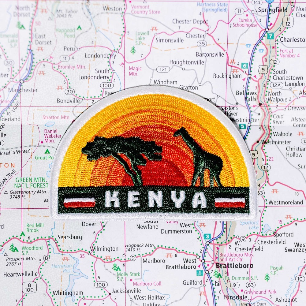 Kenya Iron On Travel Patch