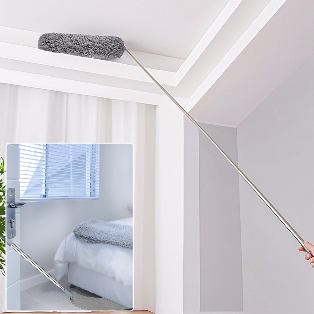 100 Inch Retractable Gap Dust Cleaner Cleaning Tools & Microfiber Feather Dus...