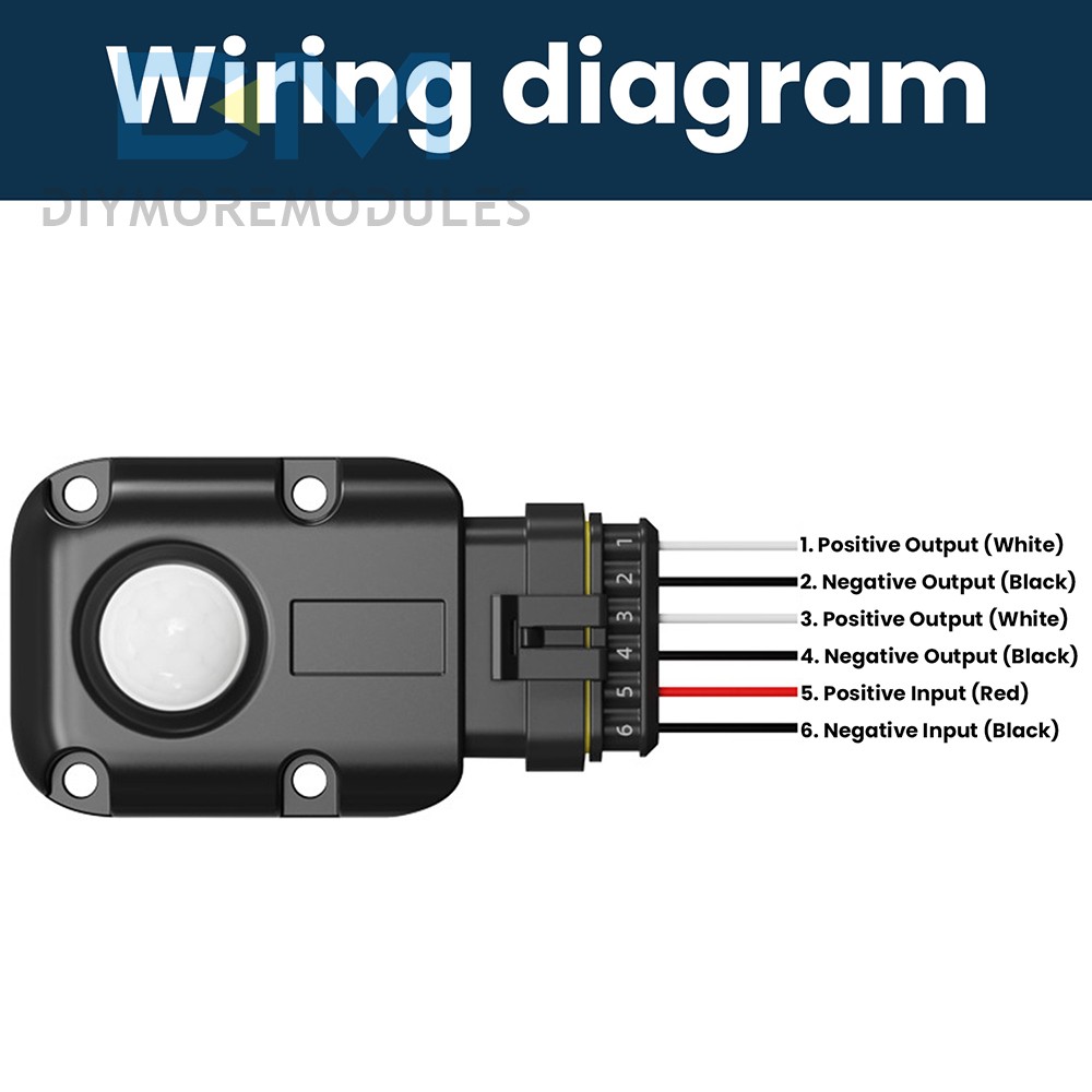DC6-24V Infrared PIR Motion Sensor Detector LED Outdoor Waterproof Sensor Switch