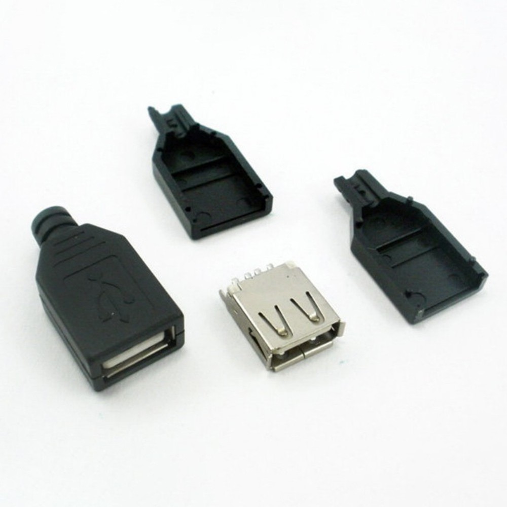 Accessories USB Female Socket Connector Shell USB 2.0 5V Mobile Female Socket