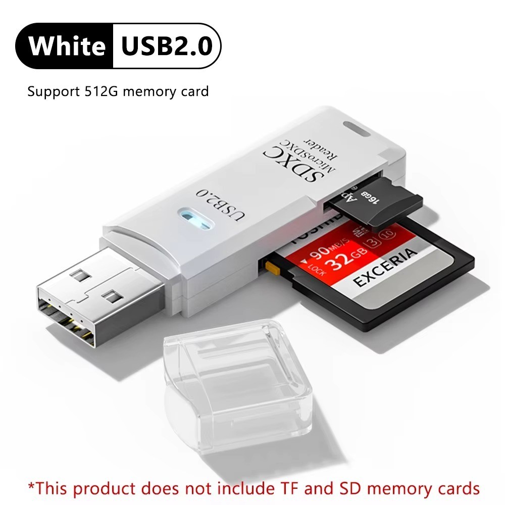 2-in-1 USB 3.0 Card Reader SD Micro TF High-Speed Memory Adapter