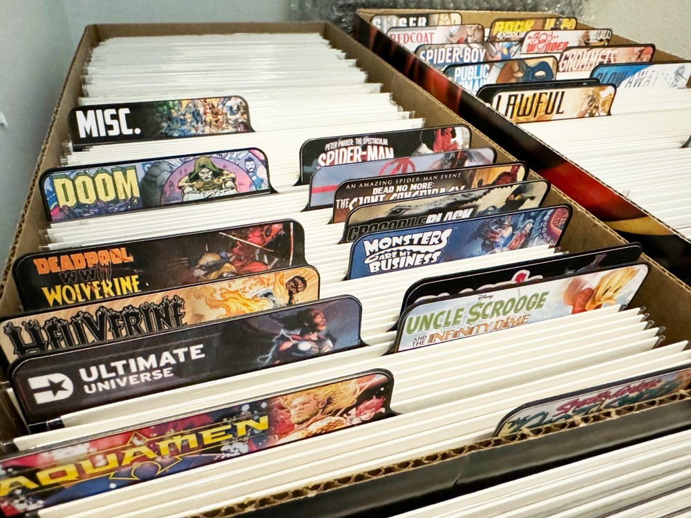 Custom Comic Divider Labels, Marvel, DC, Image, Comic Book, Label Comic tab