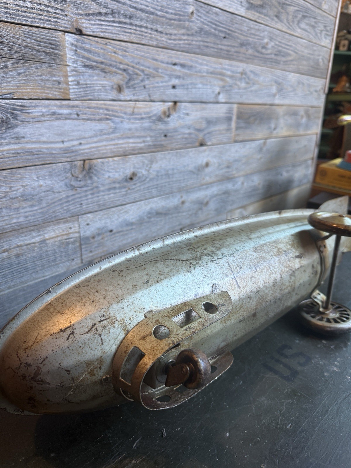 Steelcraft Graf Zeppelin pressed steel pull toy, produced in the 1930