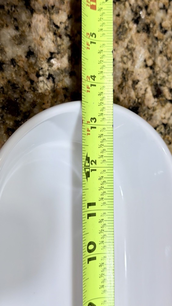 Crate & Barrel 3pc White Oval Bakeware /Serving Bowls Stackable. 13.5” 12” 9.75”