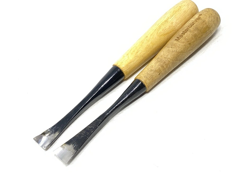Mastercarver Wood Carving Gouges Lot of Two Carver Tools 5/8" & 3/4" Wide