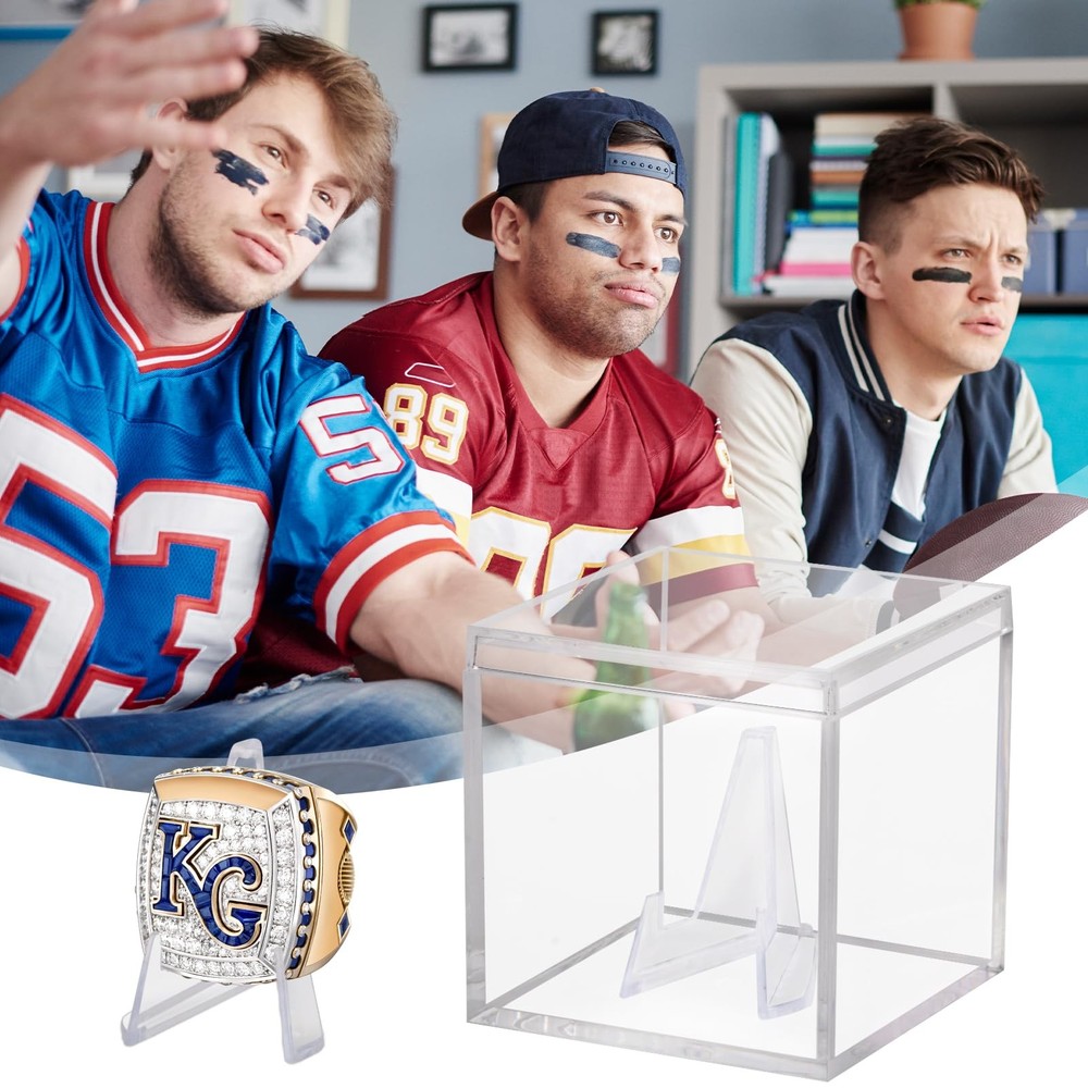 20 Pack Championship Ring Display Case Clear Acrylic 20 Pack, 20