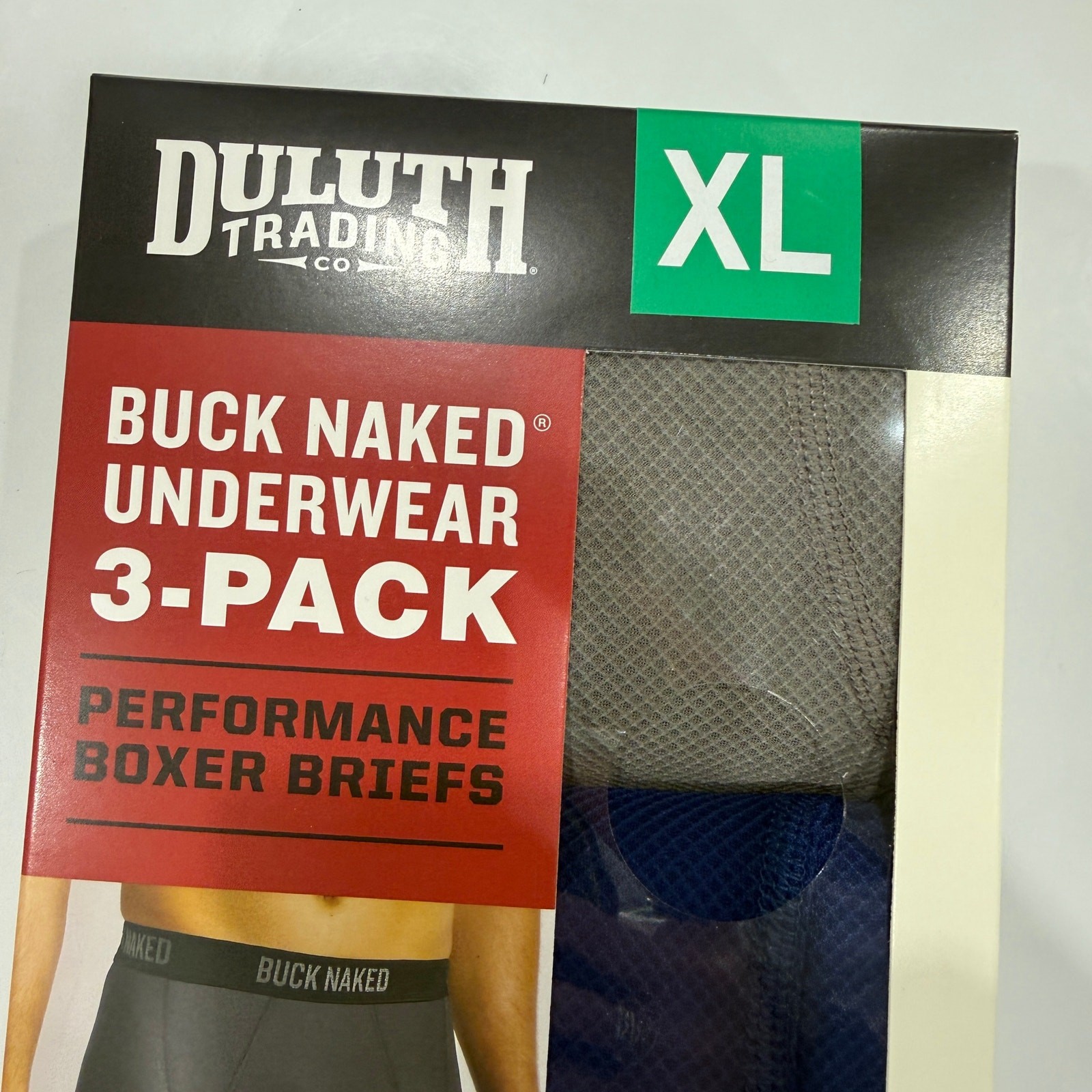 Duluth Trading Co Buck Naked Underwear Boxer Briefs Pack of 3 NEW Size XL
