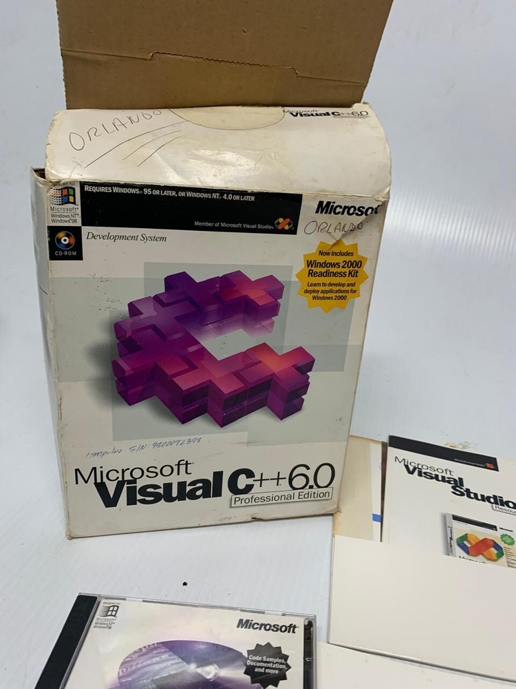 Microsoft Visual C++ 6.0 Professional EditionCD-ROM Windows FREE SHIPPING