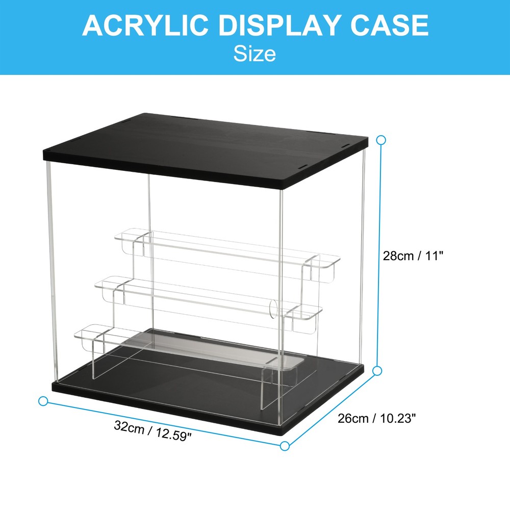 4 Tier Acrylic Display Case Transparent Dustproof Showcase Display Boxes