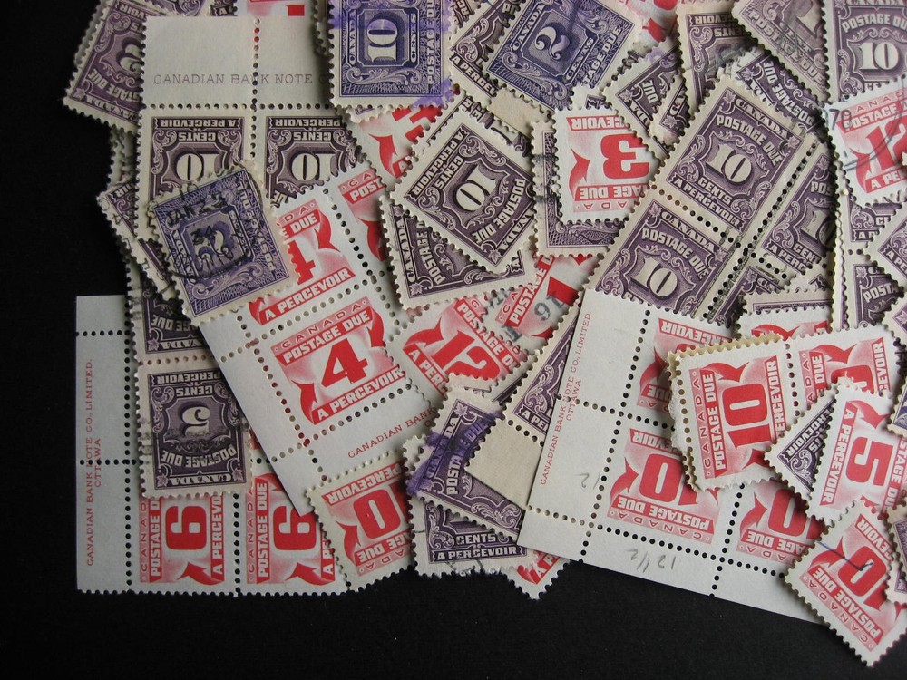 Canada nice mixture (some heavy duplication,mixed cond) 200 postage due stamps