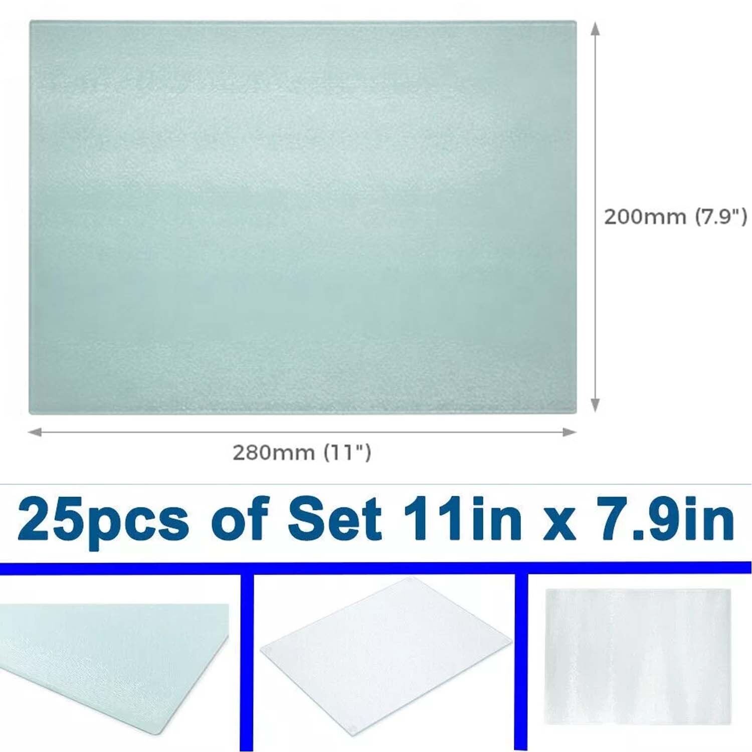25Pack 11inx7.9in Glass Cutting Board Sublimation Transfer Tempered California!