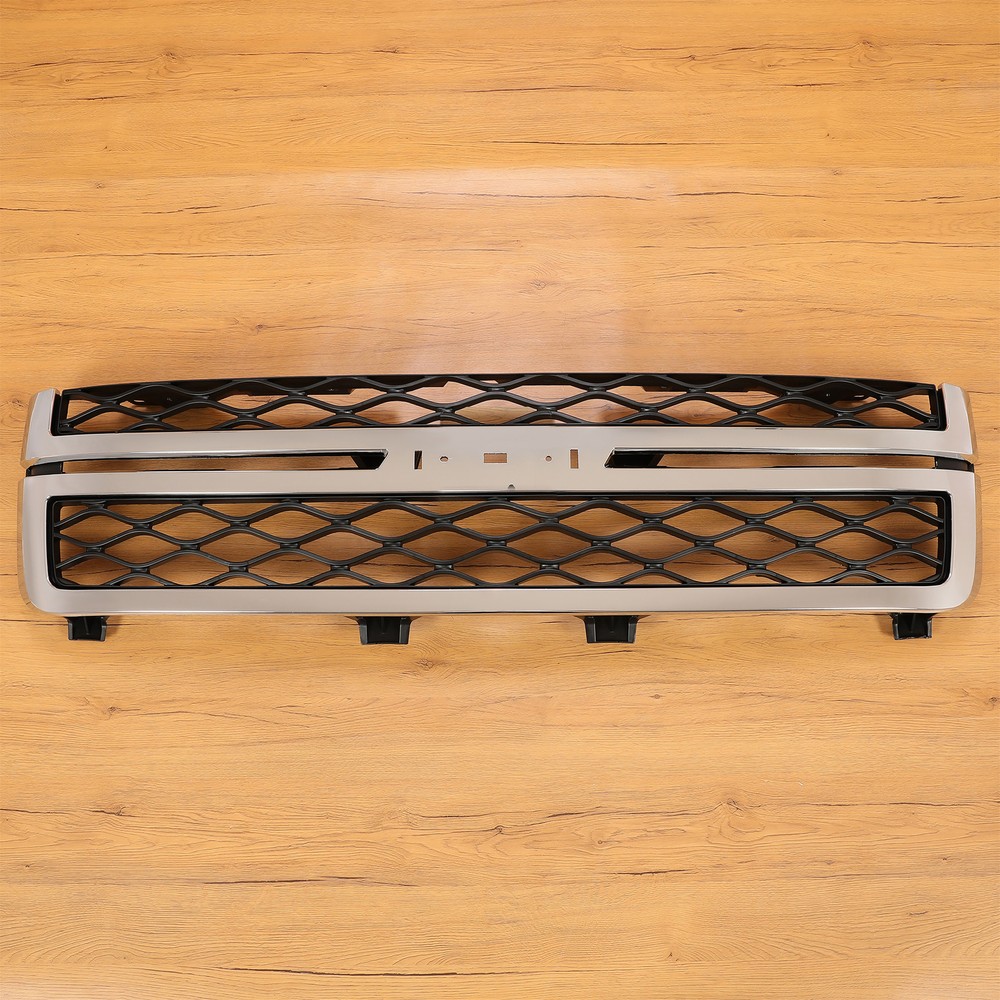 Grille Assembly For 2011-2014 Chevy Silverado 2500 HD /3500 HD Black Chrome