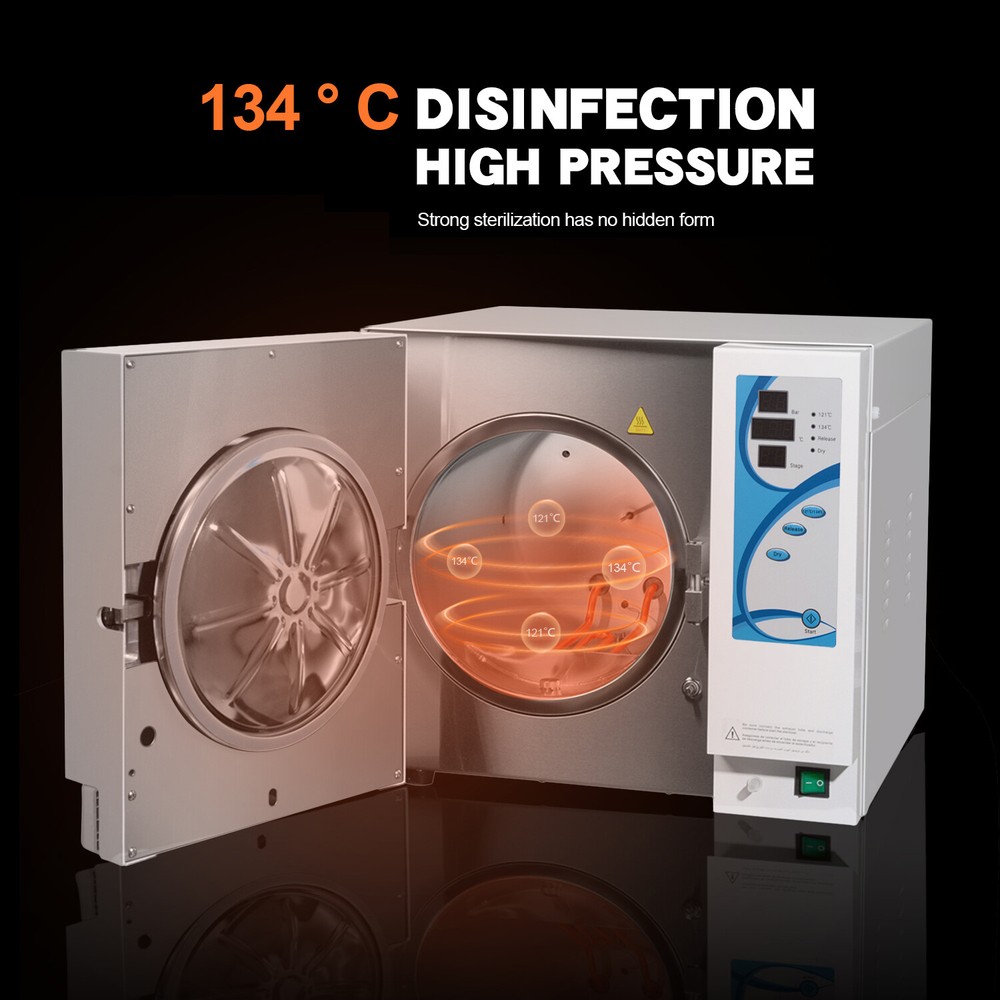 23L Automatic Dental Autoclave Steam Sterilizer Class N with Drying Function