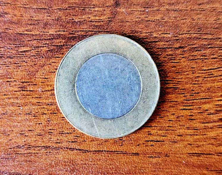 India - Error - 10 Rs Bimetallic Coin - Blank (unprinted) planchet - Mint Error