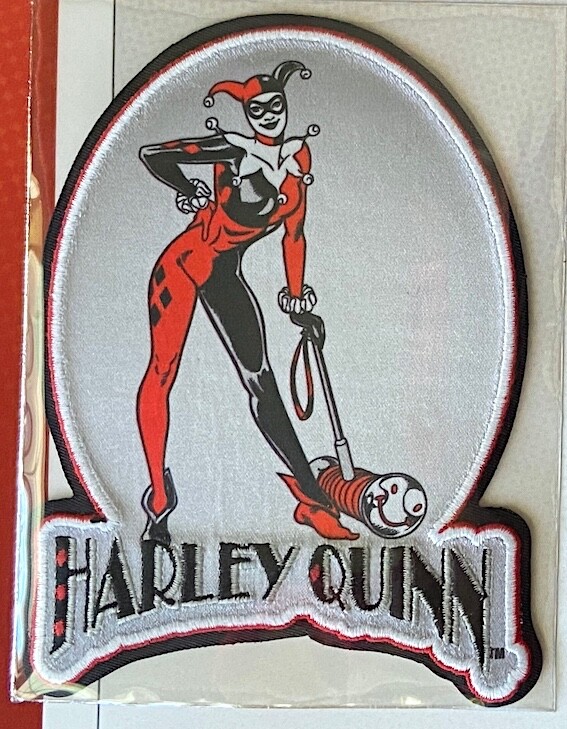 HARLEY QUINN PATCH on INFO CARD ~ Willabee & Ward ~ DC COMICS PATCH COLLECTION
