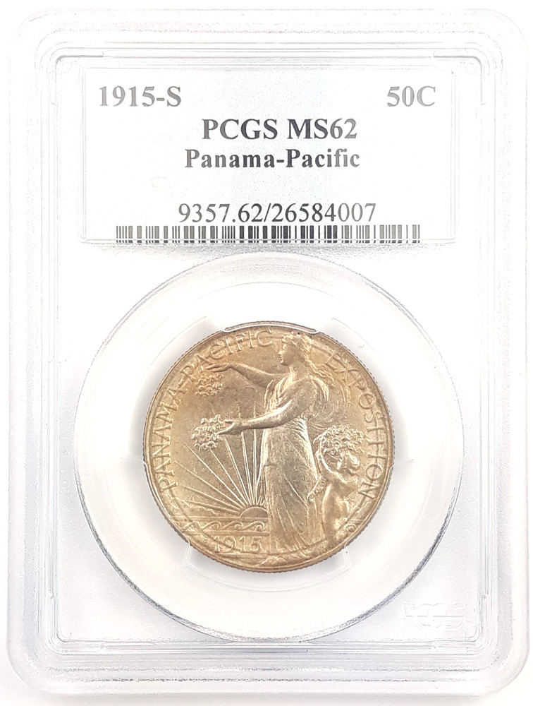 1915 S Panama-Pacific Commemorative Half Dollar ~ PCGS ~  MS62