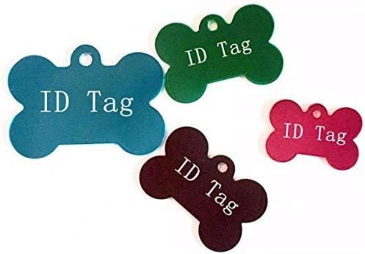 Personalized 20 Pcs Bone ID Tags for Pets - Scratch & Rust Resistant Charms
