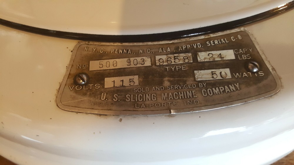 Antique STANDARD COMPUTING SCALE Barrel LIGHTED Porcelain GENERAL STORE old VTG