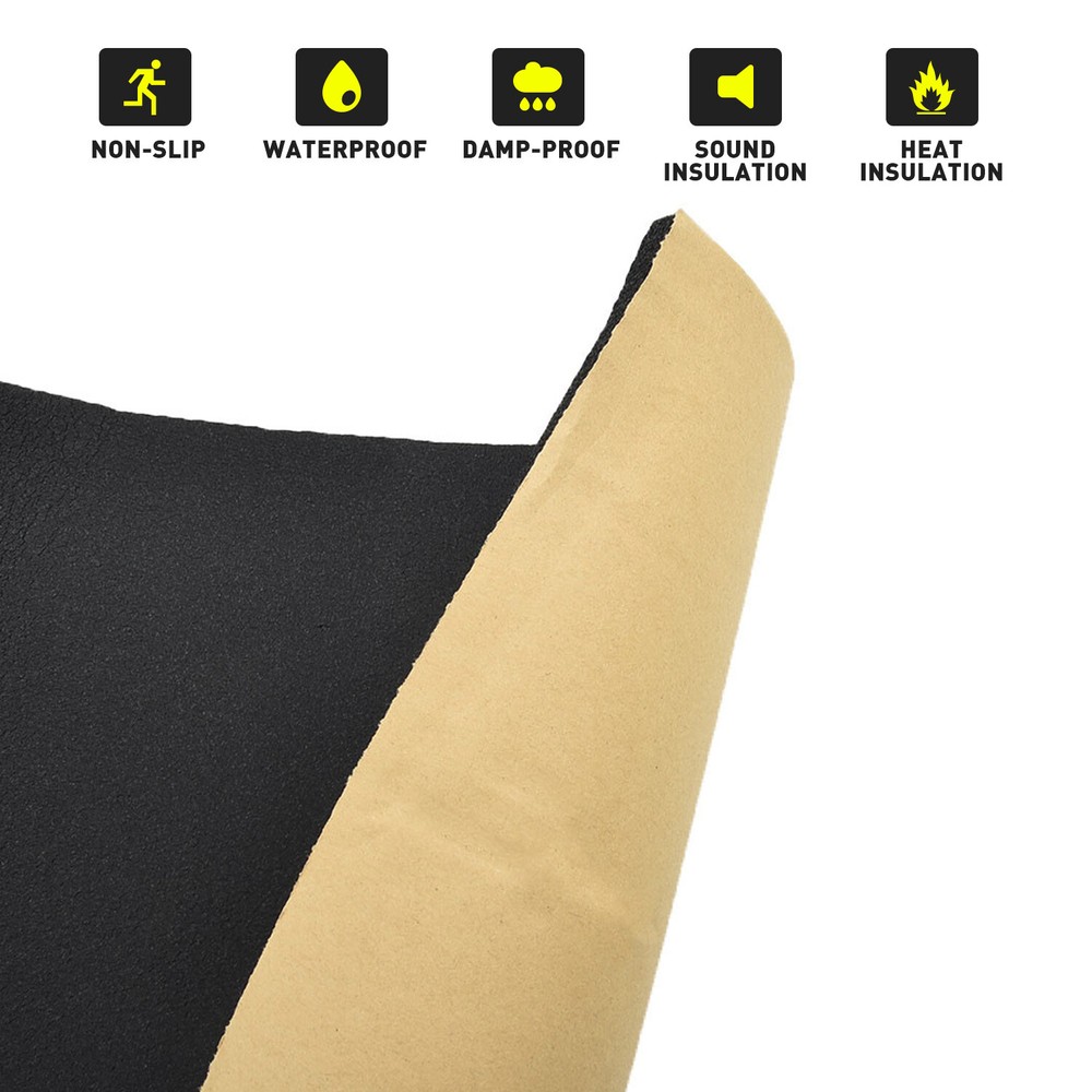 59"x12" 4/5" Thickness Adhesive Backed Foam Rubber Sheet Padding Insulation Pad
