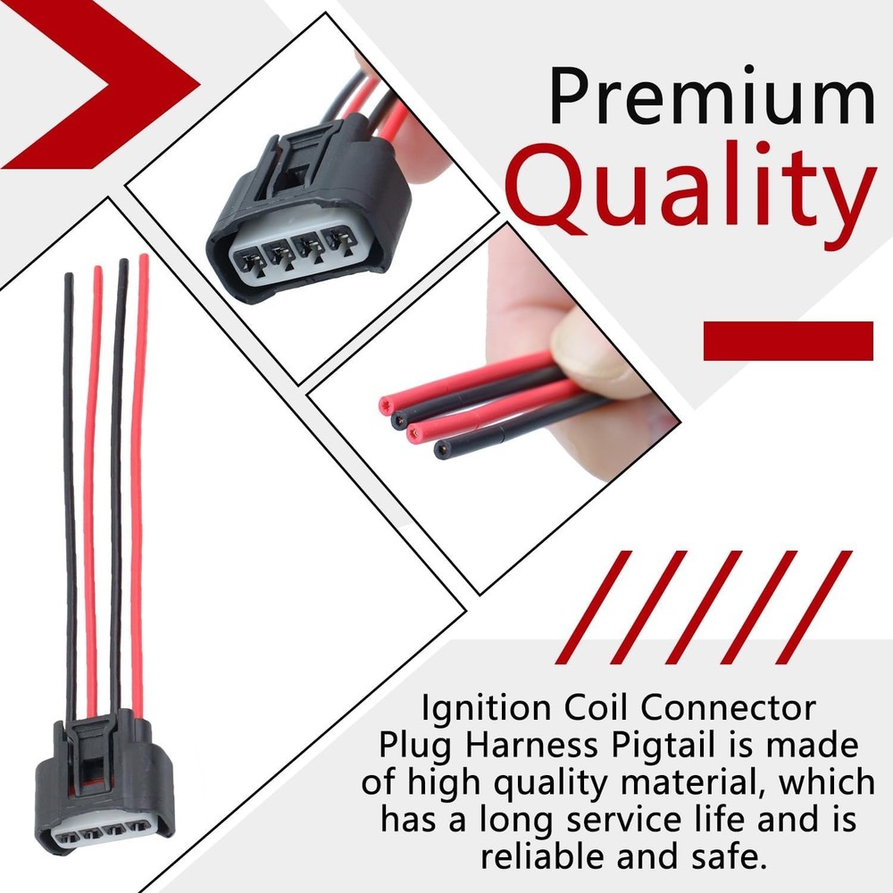Ignition Coil Connector, Compatible with Corolla Camry Highlander, Ignition C