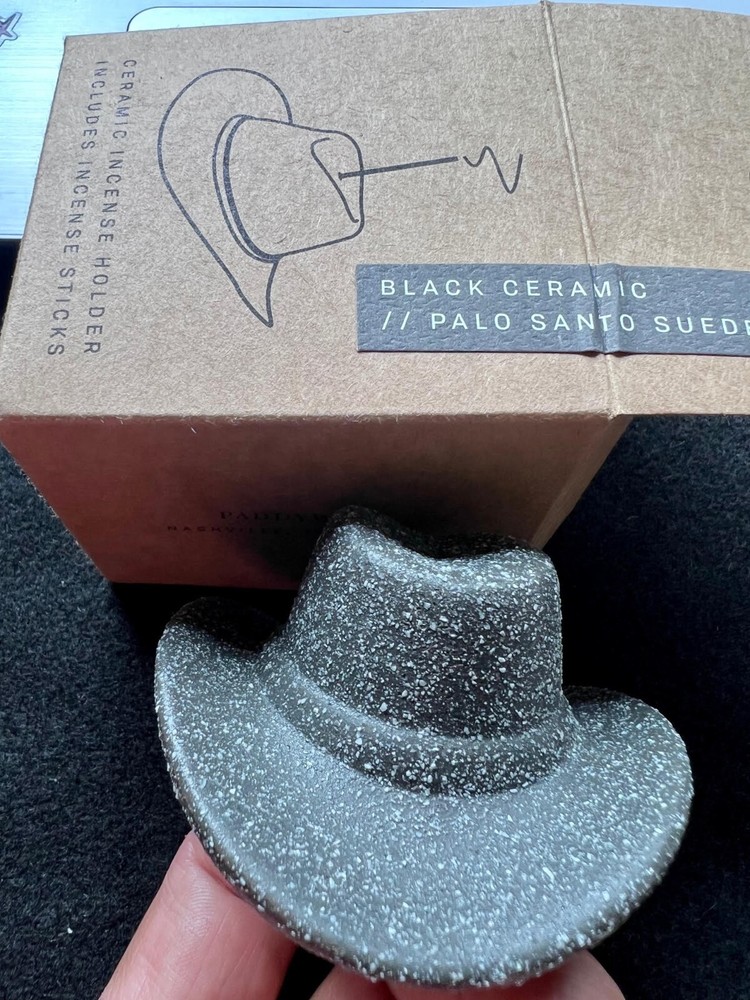 Cowboy Hat Incense Holder - Black
