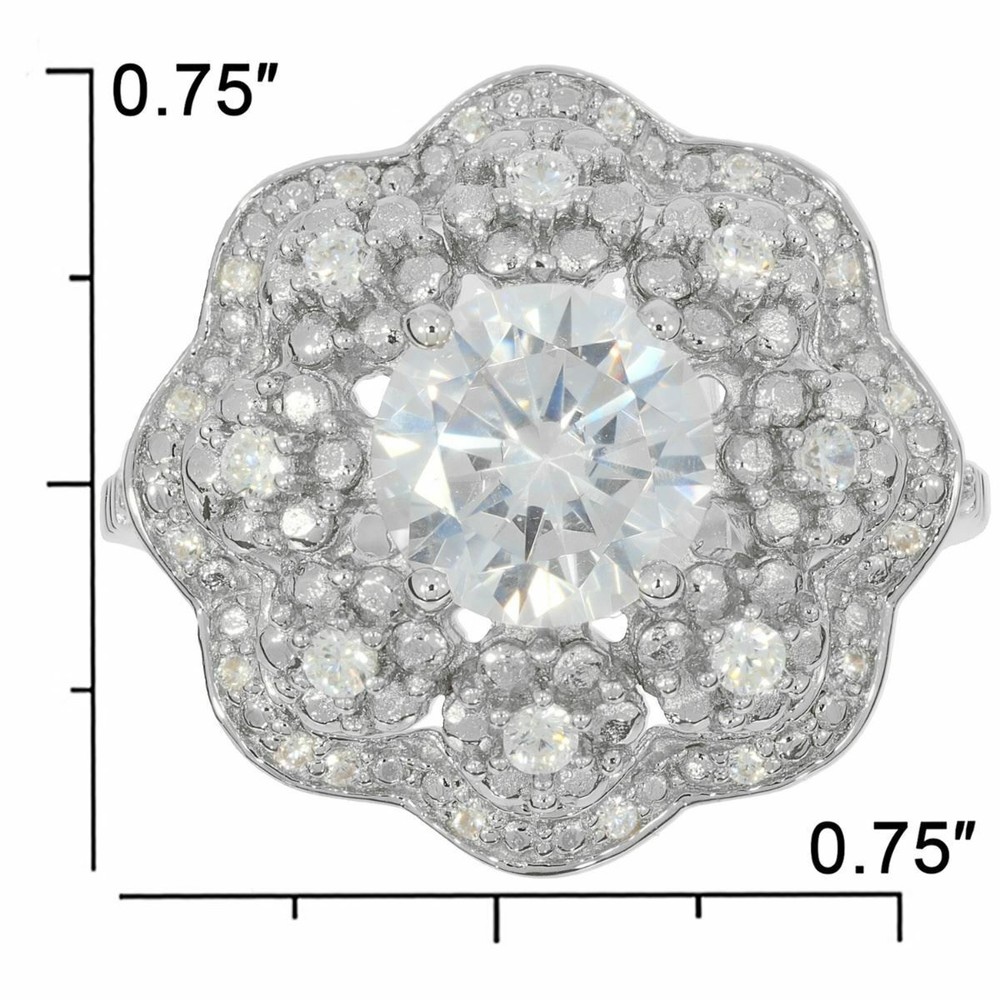 Sterling Silver Semi Mount Ring Setting RD 8x8mm White Topaz