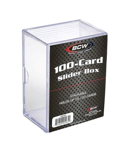 BCW- 2 Piece Slider Box (100) Count - Single, 3, 5, 10 Pack You Pick Size Box
