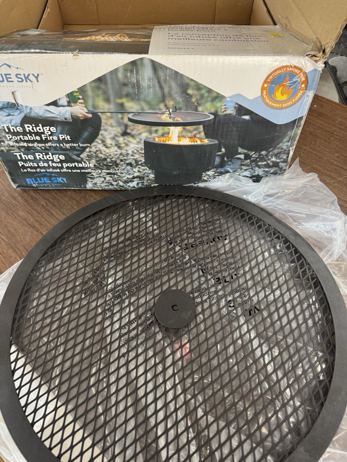 Blue Sky Outdoor Living Ridge Portable Fire Pit Replacement  Spark Screen New