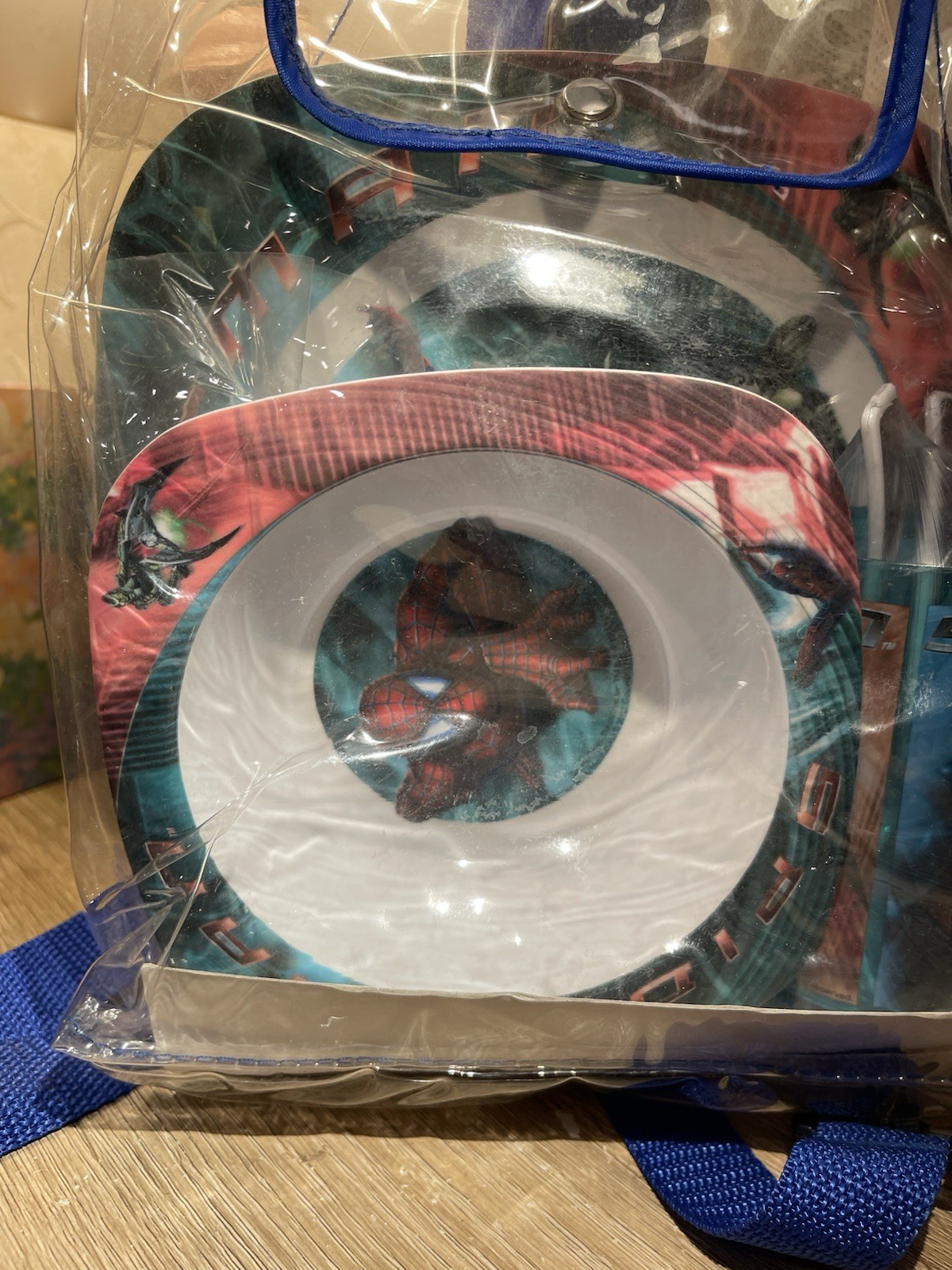 Y2K 2002 Spiderman the Movie Child Dinner Set Bowl Plate Tumbler Cup New Tobey