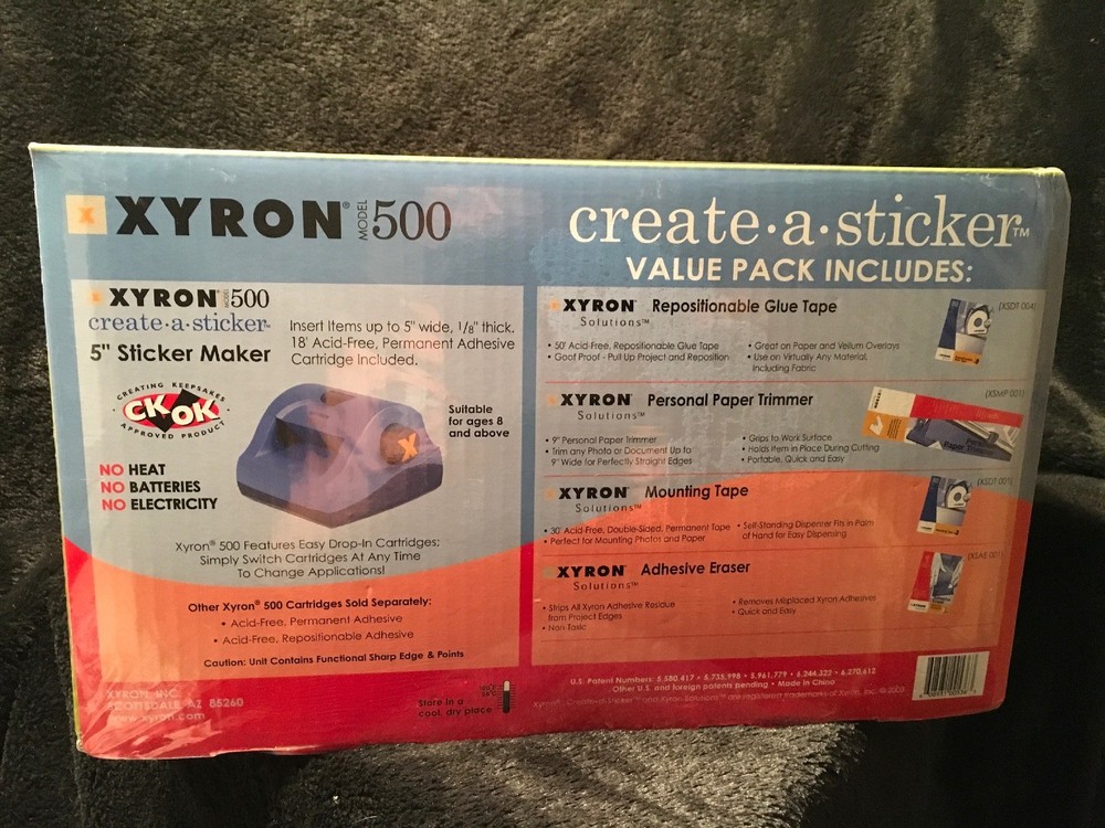 Xyron Model 500 Create A Sticker Value Pack. Sticker Machine & Extras