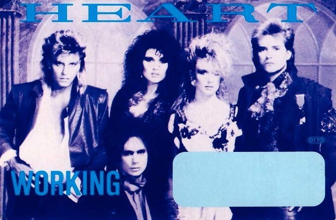 HEART 1985 / 1986 WHAT ABOUT LOVE TOUR BACKSTAGE BLUE WORKING PASS / NMT 2 MINT