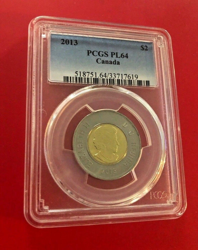 2013 $2 PCGS PL64 CANADA TOONIE PROOF HIGH GRADE
