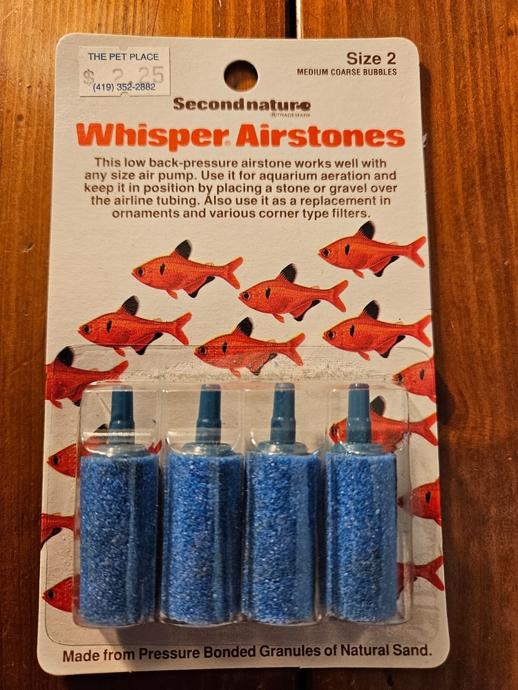 whisper Airstones 4Pcs Medium Course Bubbles Size 2