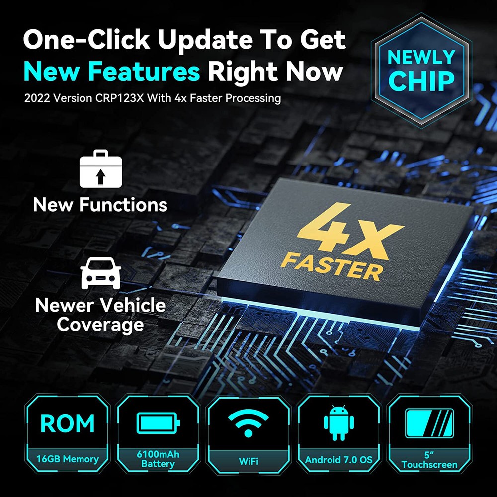 LAUNCH CRP123X Car OBD2 Scanner Code Reader Check Engine ABS SRS Diagnostic Tool