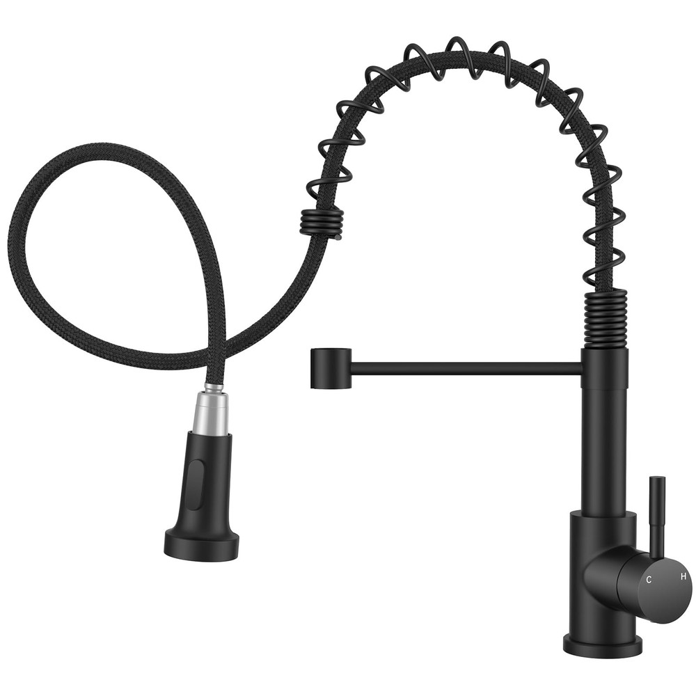 Kitchen Faucet with Pull Down Sprayer, High Arc Single Handle Kitchen Sink Fa...