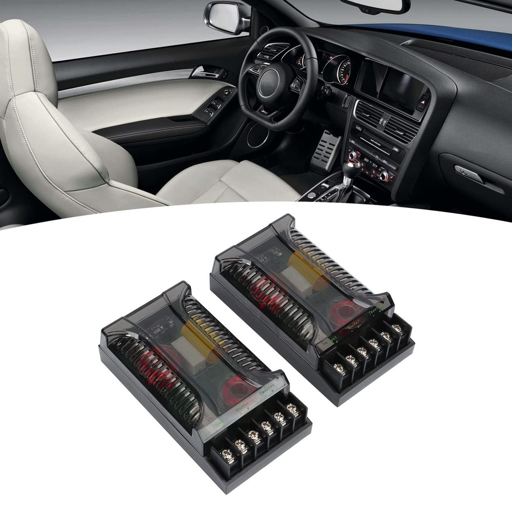 Headerbs 2 Way Car Audio Crossover 2 Pack Speaker Tweeter Passive Crossover D...