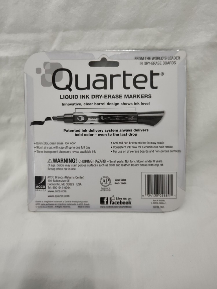 Quartet Dry Erase Markers 4 Chisel