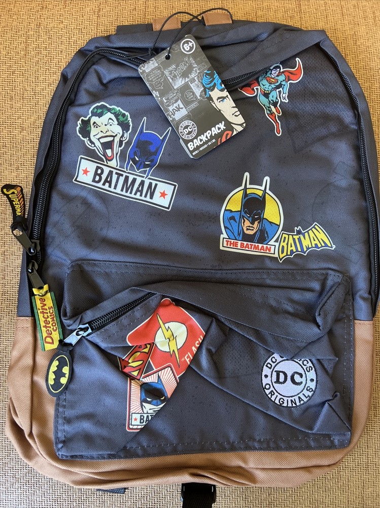 DC COMICS SUPERHERO BACKPACK BATMAN SUPERMAN DETECTIVE COMICS PALADONE