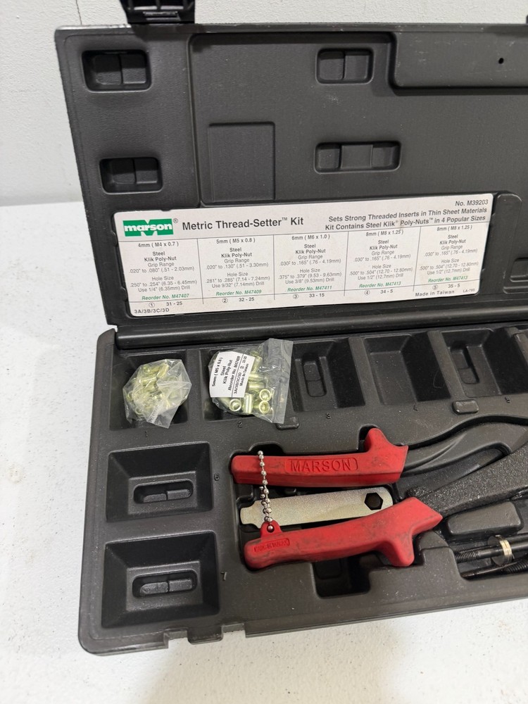 Marson 39203 METRIC Thread setter kit 6E