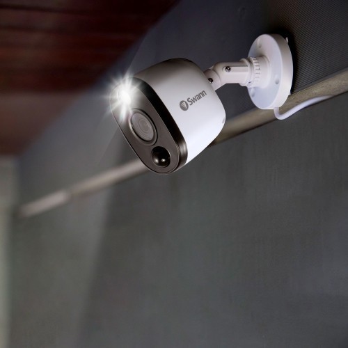 4pcs/lot Swann Add-On DVR Bullet Security Camera System with Sensor Spotlight