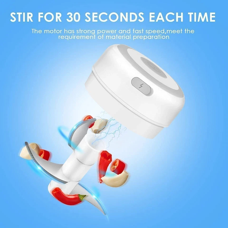 Mini Food Processor, Vegetable Garlic Chopper, USB Meat Grinder, Rechargeable