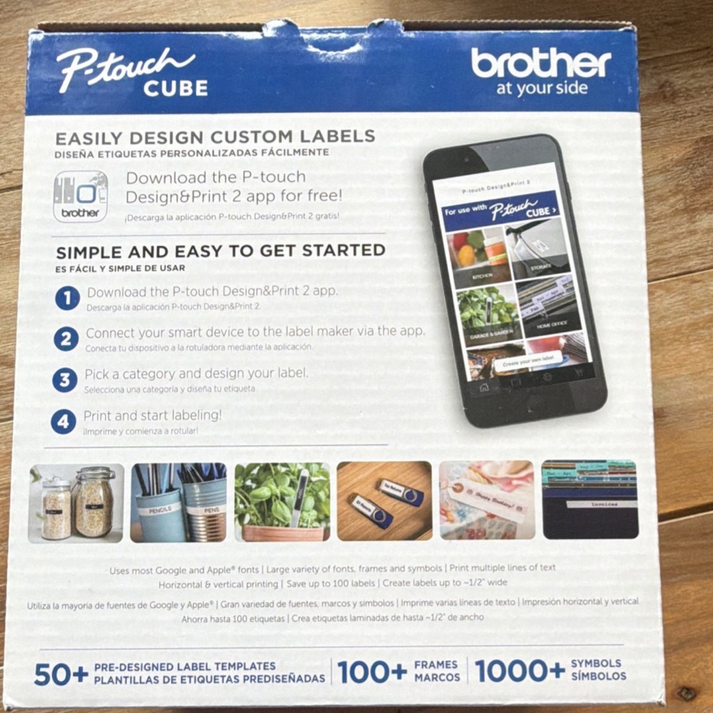 Brother P-touch Cube Bluetooth Thermal Label Maker, P-Touch Series, Connected