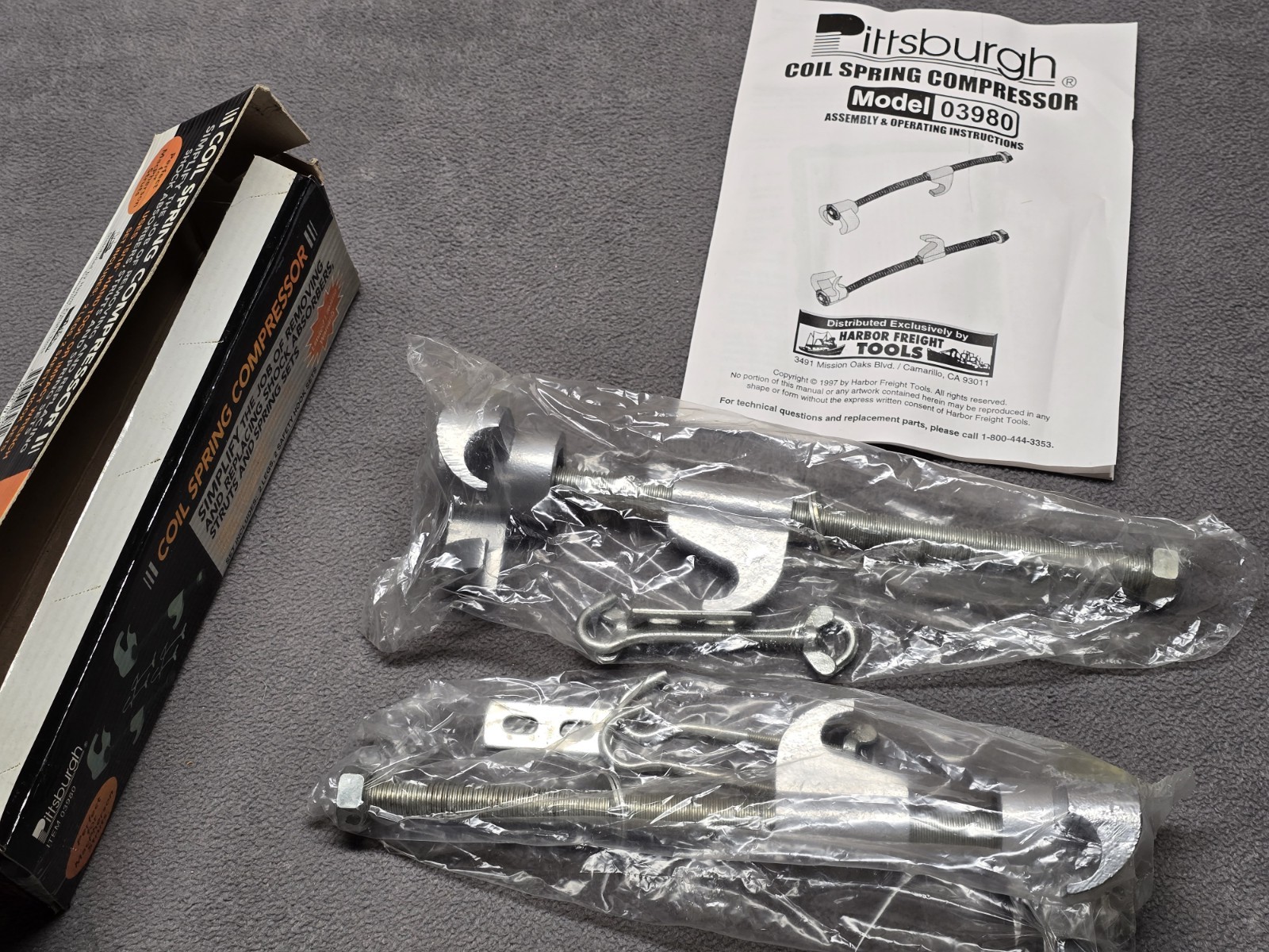 Pittsburgh Coil Spring Compressor Item# 03980 New Open Box Car Repair Tool