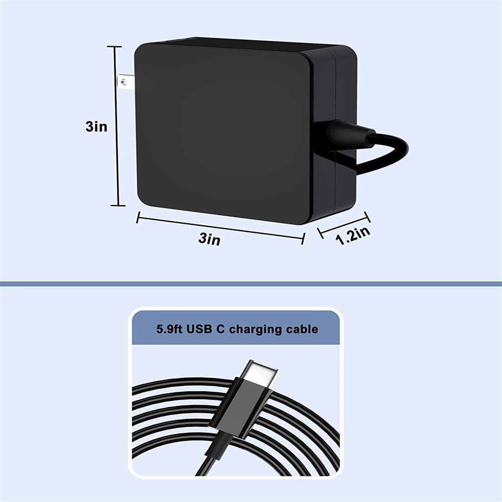 USB-C Type C Charger for Laptop Chromebook Tablet Phone 65w Universal Charge