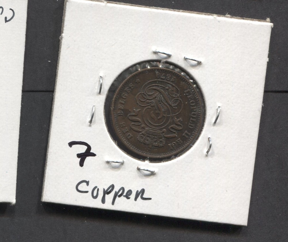 1870-Belgium-VF+/ 2 Cents