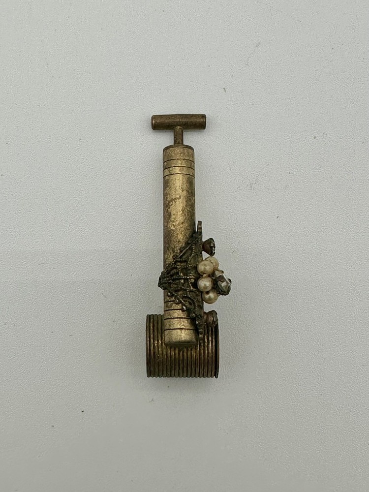 Vintage MCM Brass Perfume Atomizer Bug Sprayer Shape Very Nice RARE